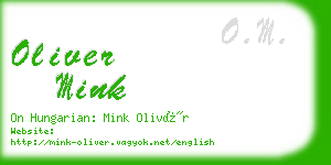 oliver mink business card